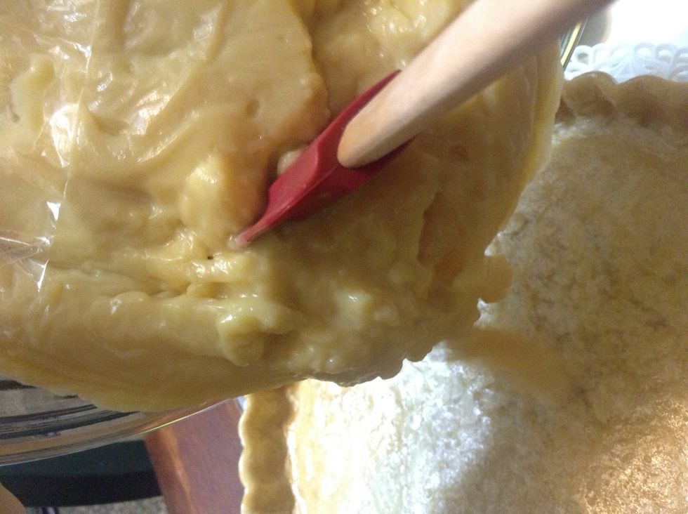 Pour it with the help if a spatula