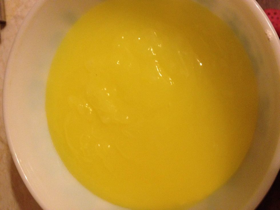Pour lemon mix over top.