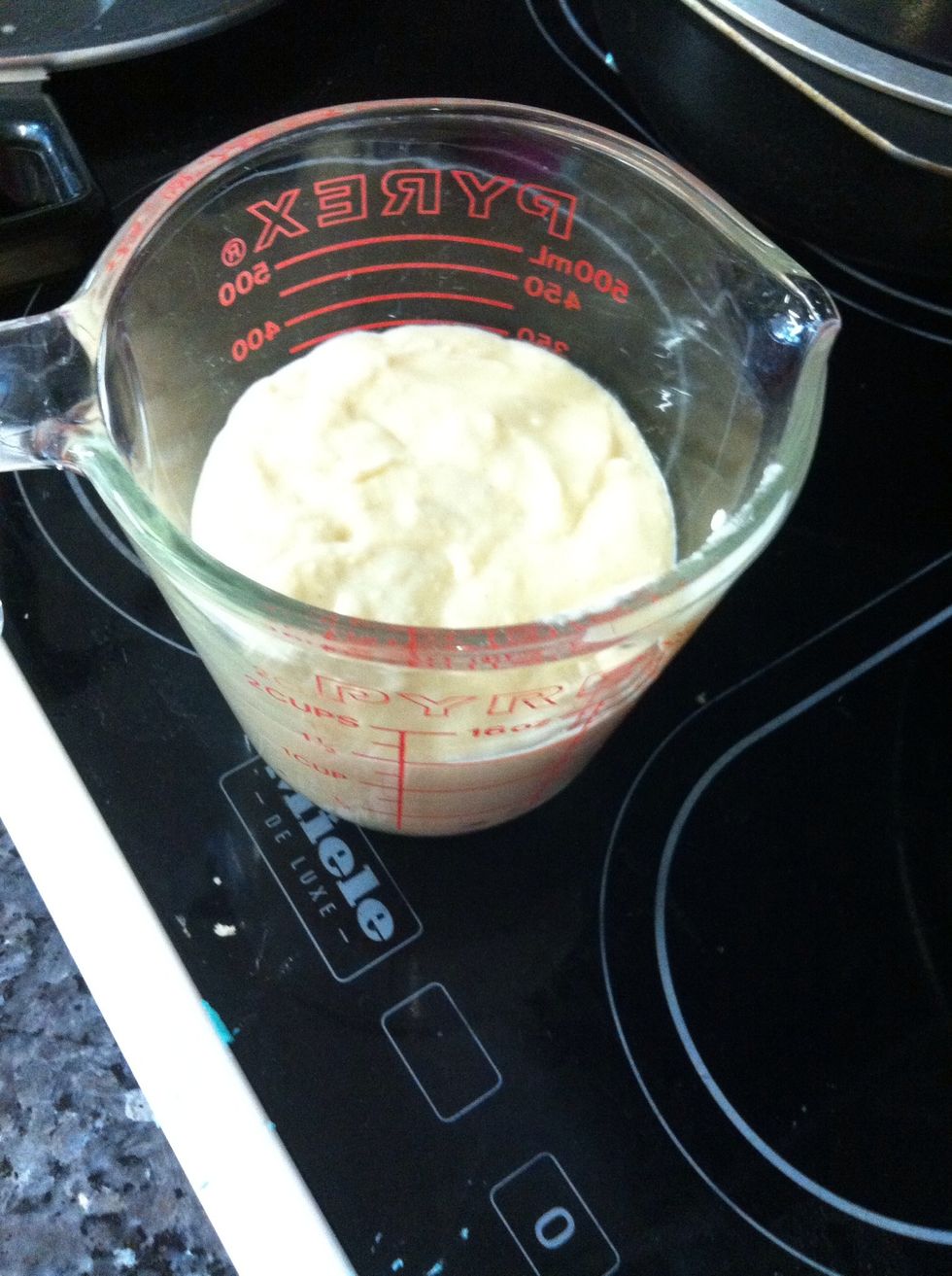 Pour mixture into pouring can