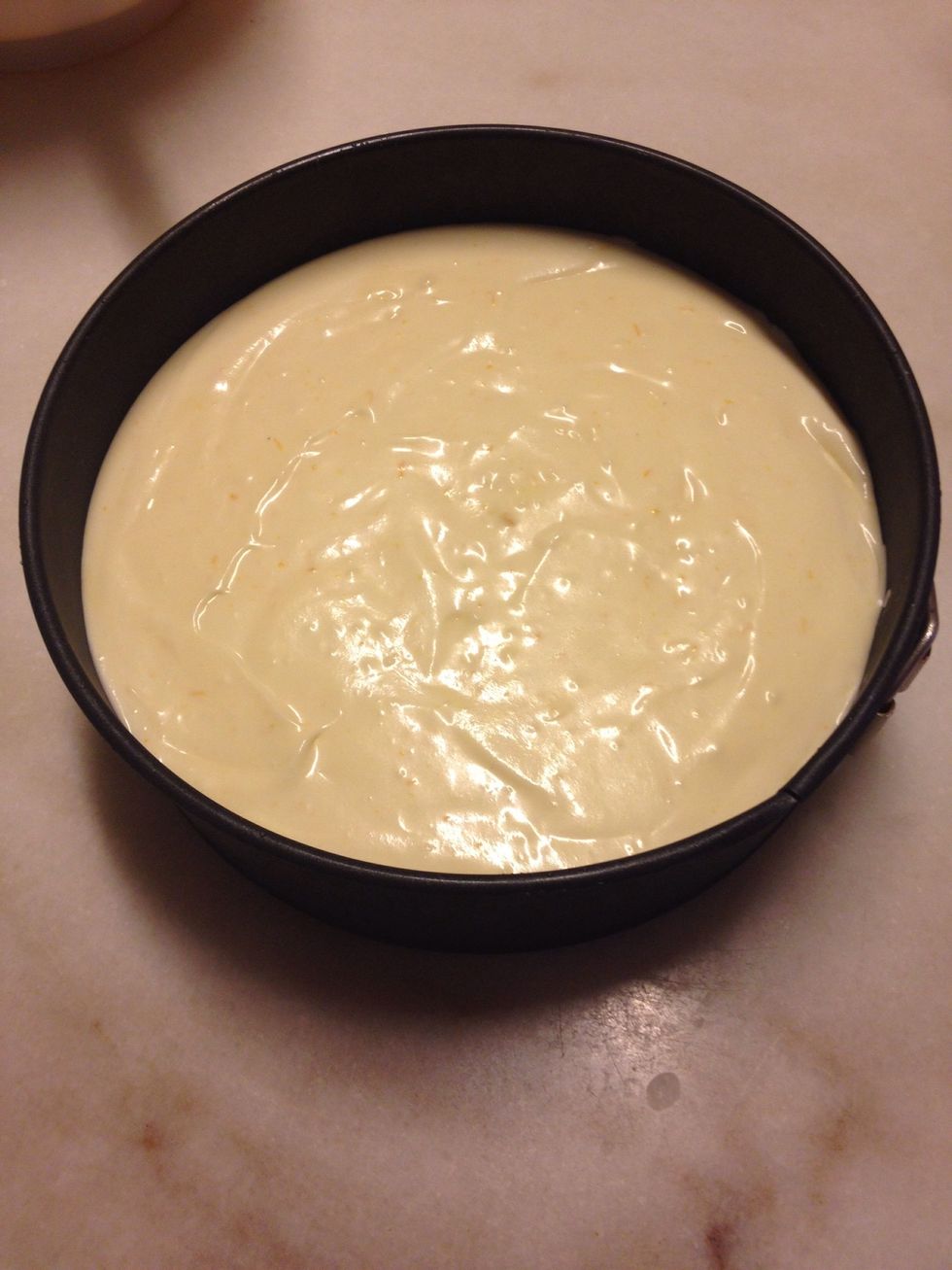 Pour mixture into the prepared base and refrigerate until firm.