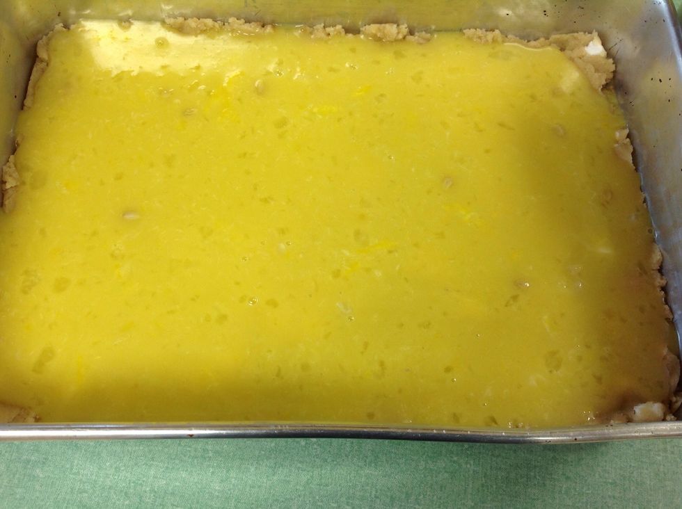 Pour mixture on top of the baked crust