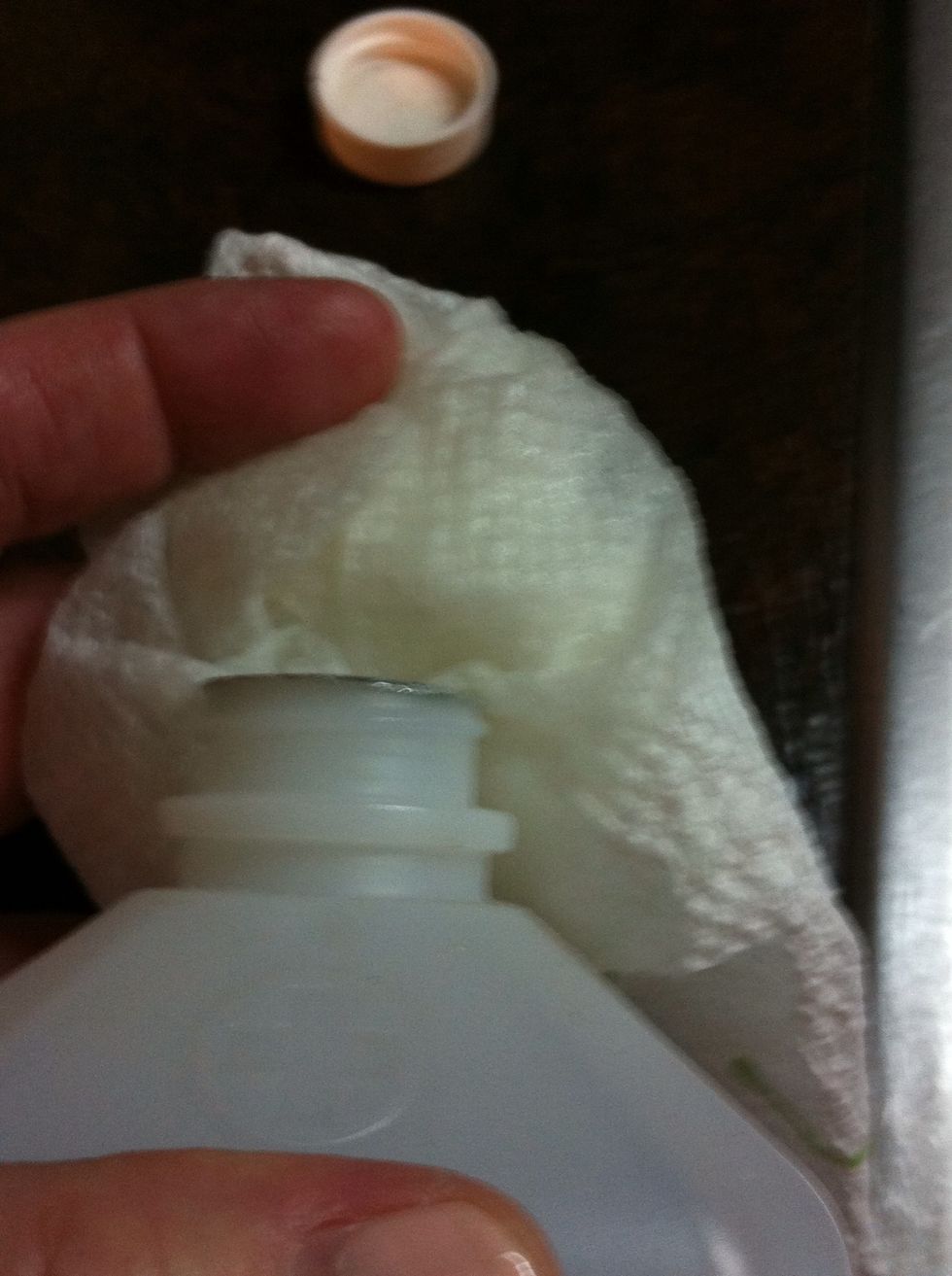 Pour onto paper towel.