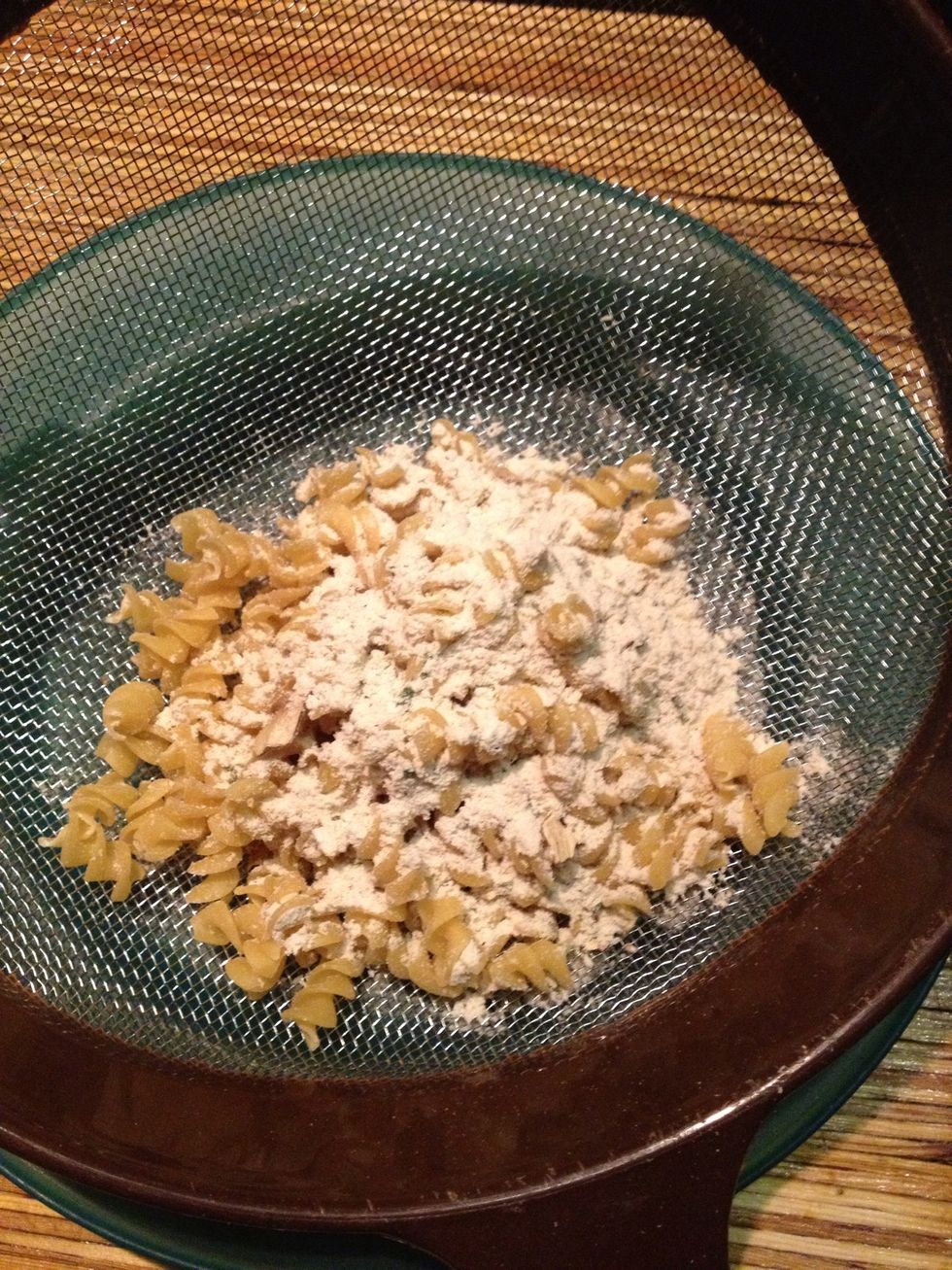 Pour out your pasta mix