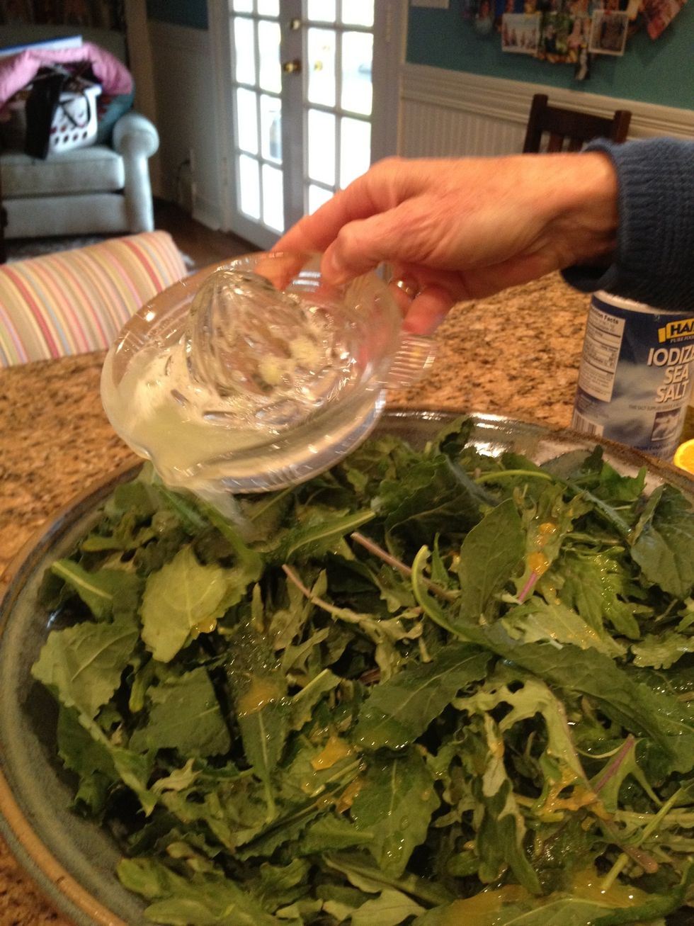 Pour over kale.