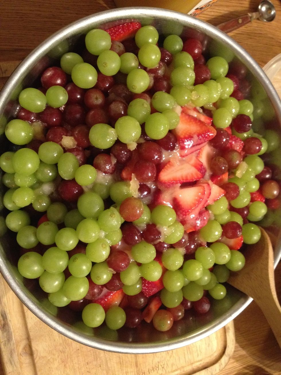 Pour over your fruit.