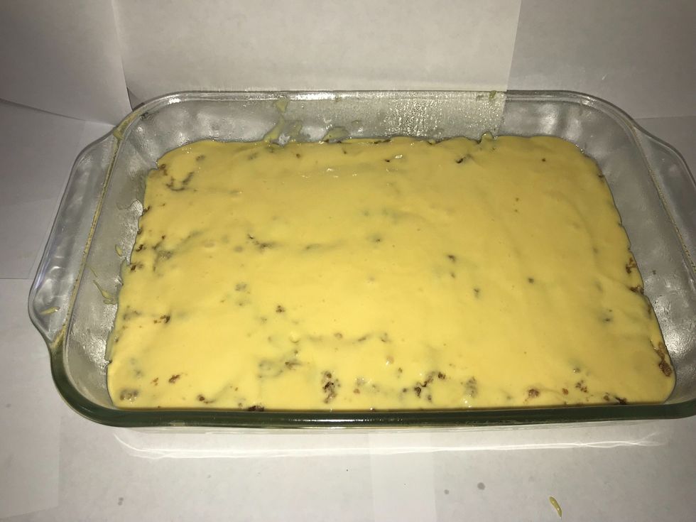 Pour remaining batter