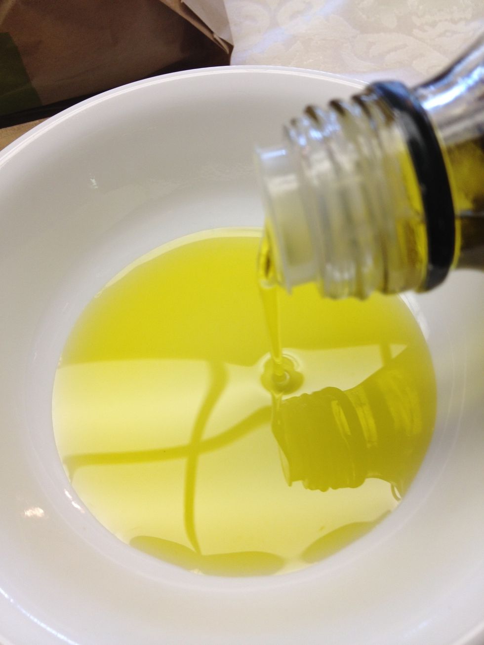 Pour some Olive Oil in a bowl