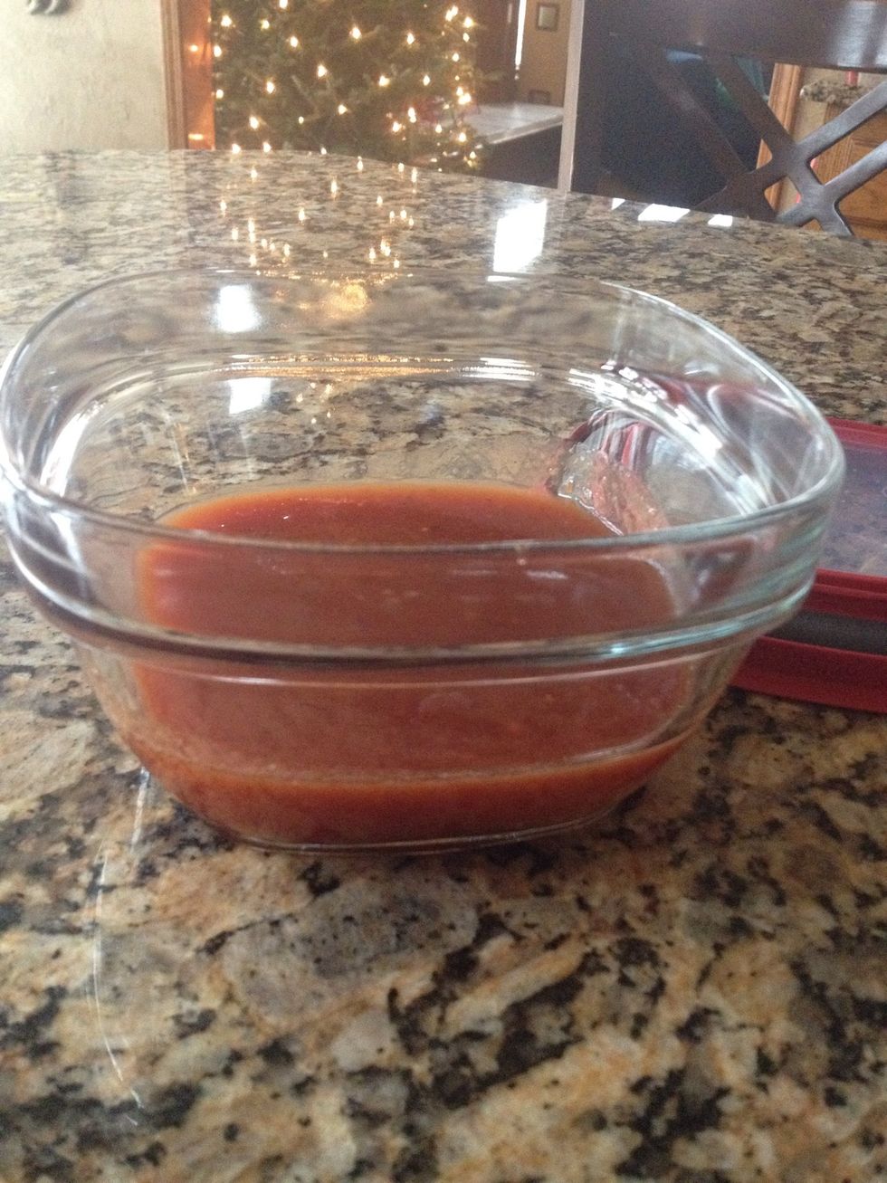 Pour that leftover sauce in a container and store. It has wonderful flavor and many uses. Great to dip sandwich in, or pour over pork/ribs and even meatloaf. My kids love to use on their mac'n cheese