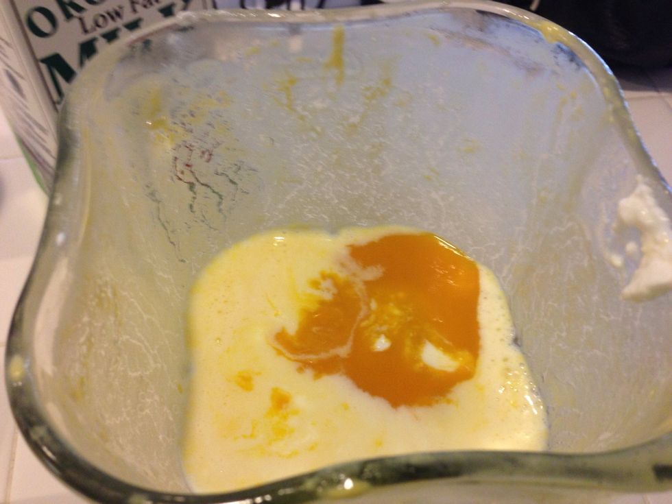 Pour the amount or in my case, whatever I had left, into the blender :)