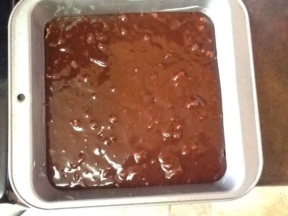 Pour the batter into the baking pan and bake for 30 min. (Higher altitudes have slightly longer cook times, I usually leave mine in for 38-40 min.)