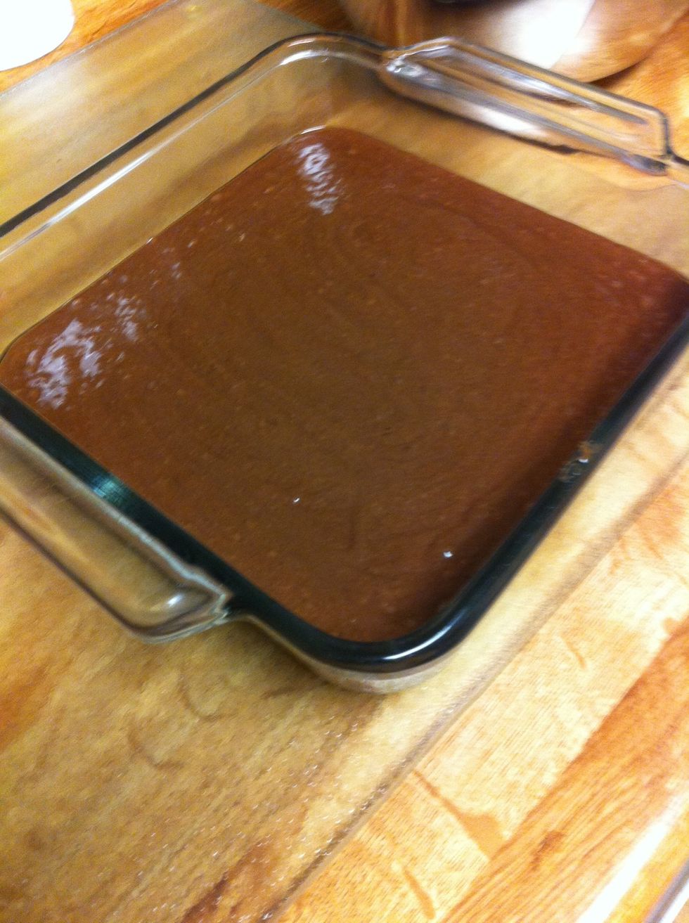 Pour the batter into your pan