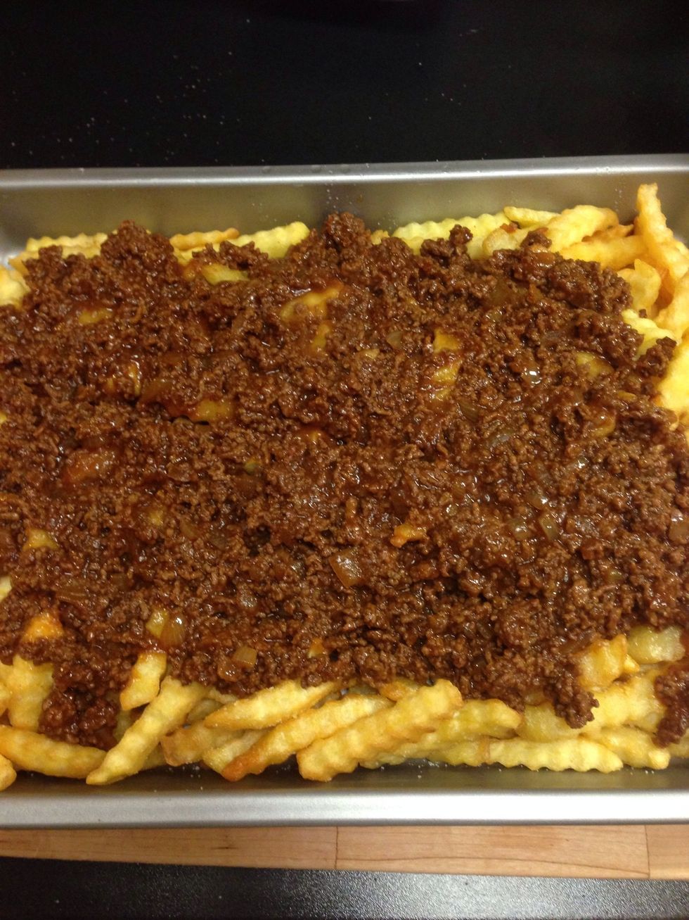 Pour the chilli on top