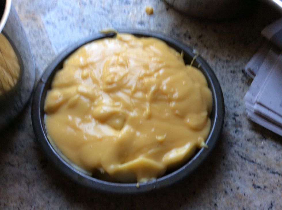 pour the custard