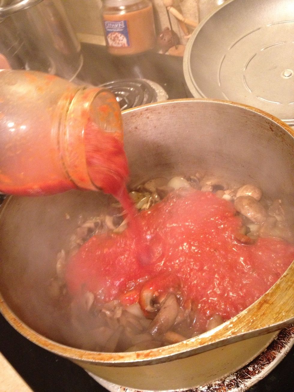 Pour the entire jar in.