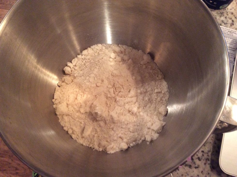 Pour the flour into the bowl