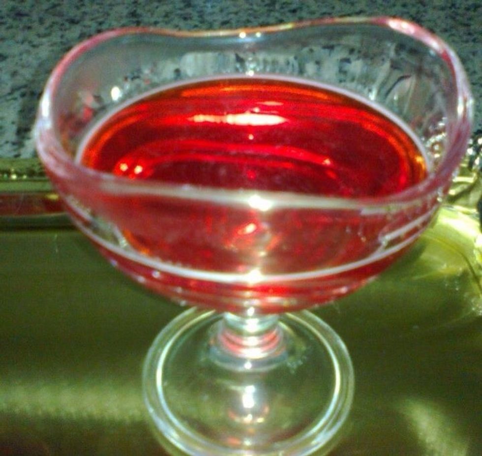 Pour the jelly at a glass and leave it 15 minutes,then enter it to the fridge until it becomes cohesive