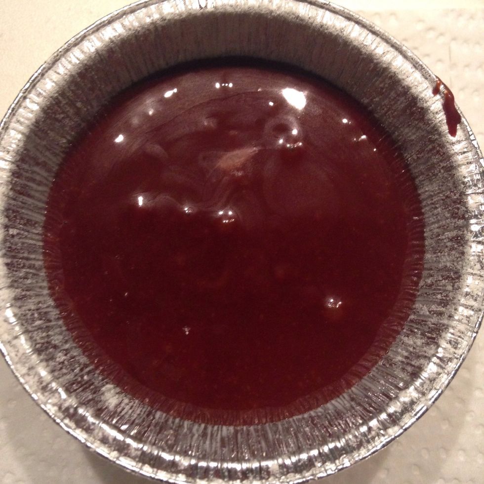 Pour the mix into the moulds, fill them for one half.  The mix is sufficient for 6-7 portions. Cover the moulds with aluminum foil and put them in the freezer for at least 3hours