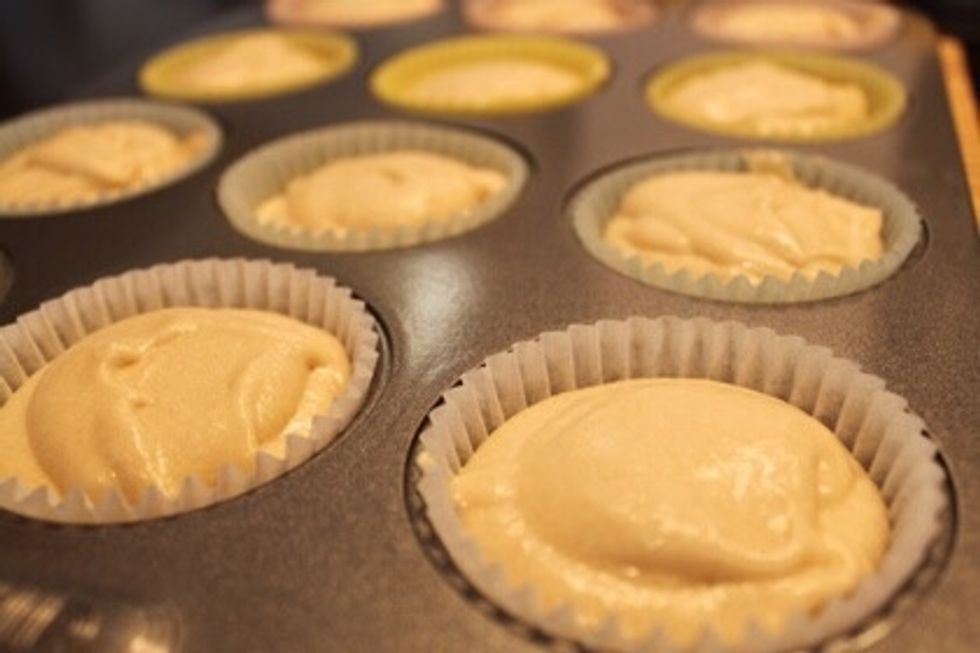 Pour the mixture int to the baking pan and pre heat the oven to 180 and let it cook for 25 minutes