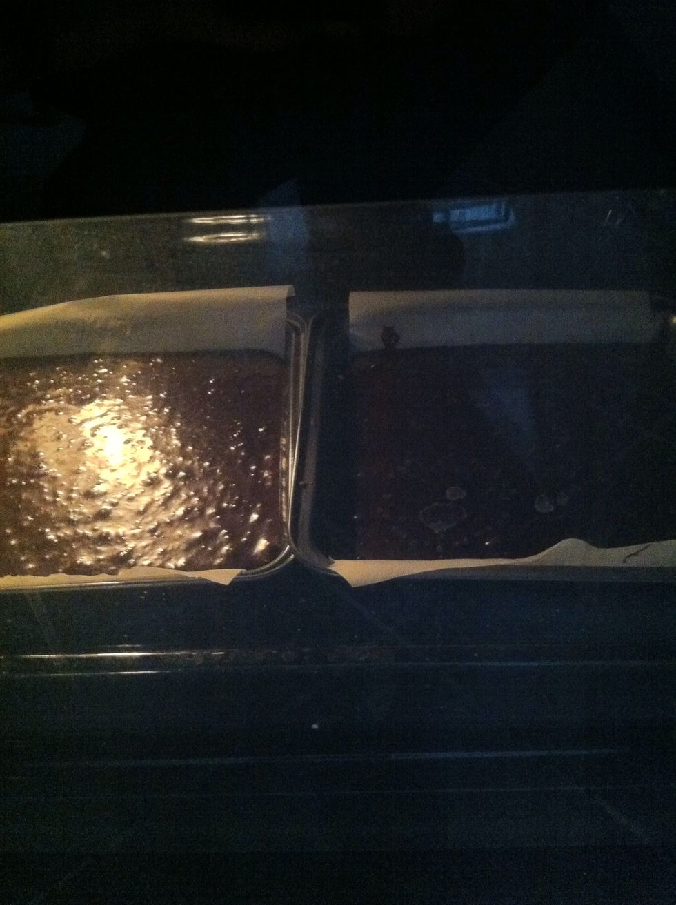 Pour the mixture to your pan and put it in to oven for 20-25 minutes. Inside will stay wet so do not bother yourself for controlling it with a toothpick:)))))