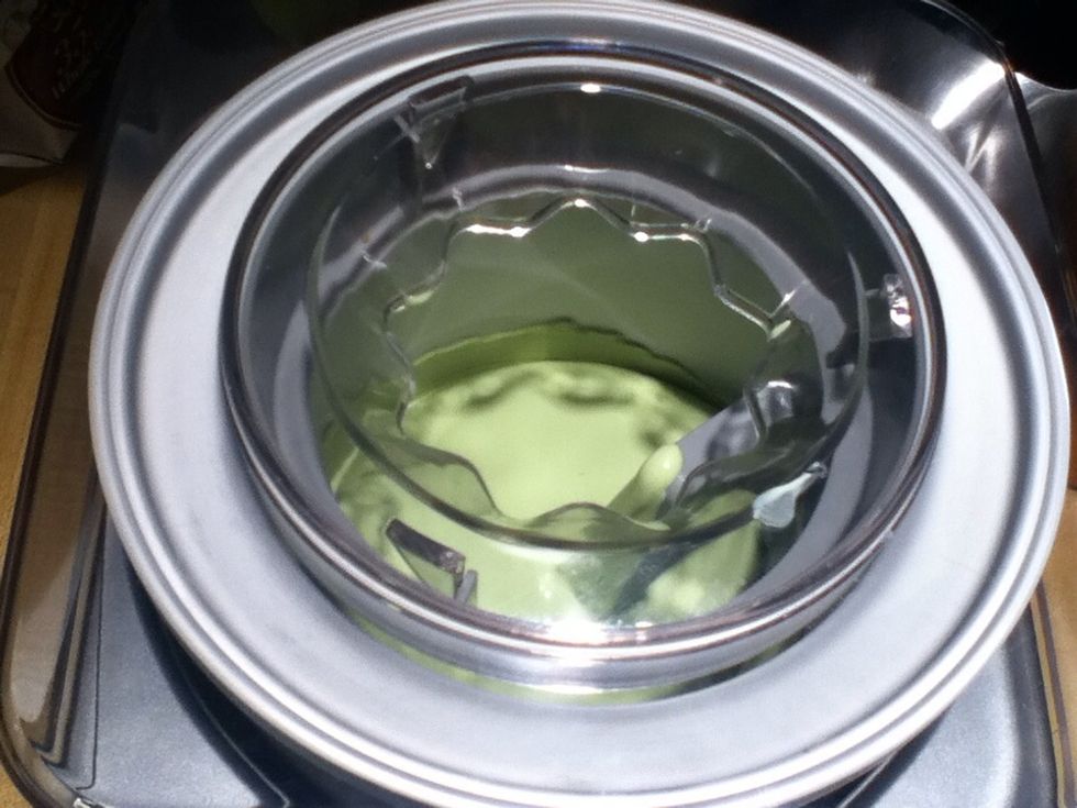 Pour the yogurt mixture slowly into your ice cream machine, follow machines directions. My frozen yogurt took about 12 - 15 minutes.