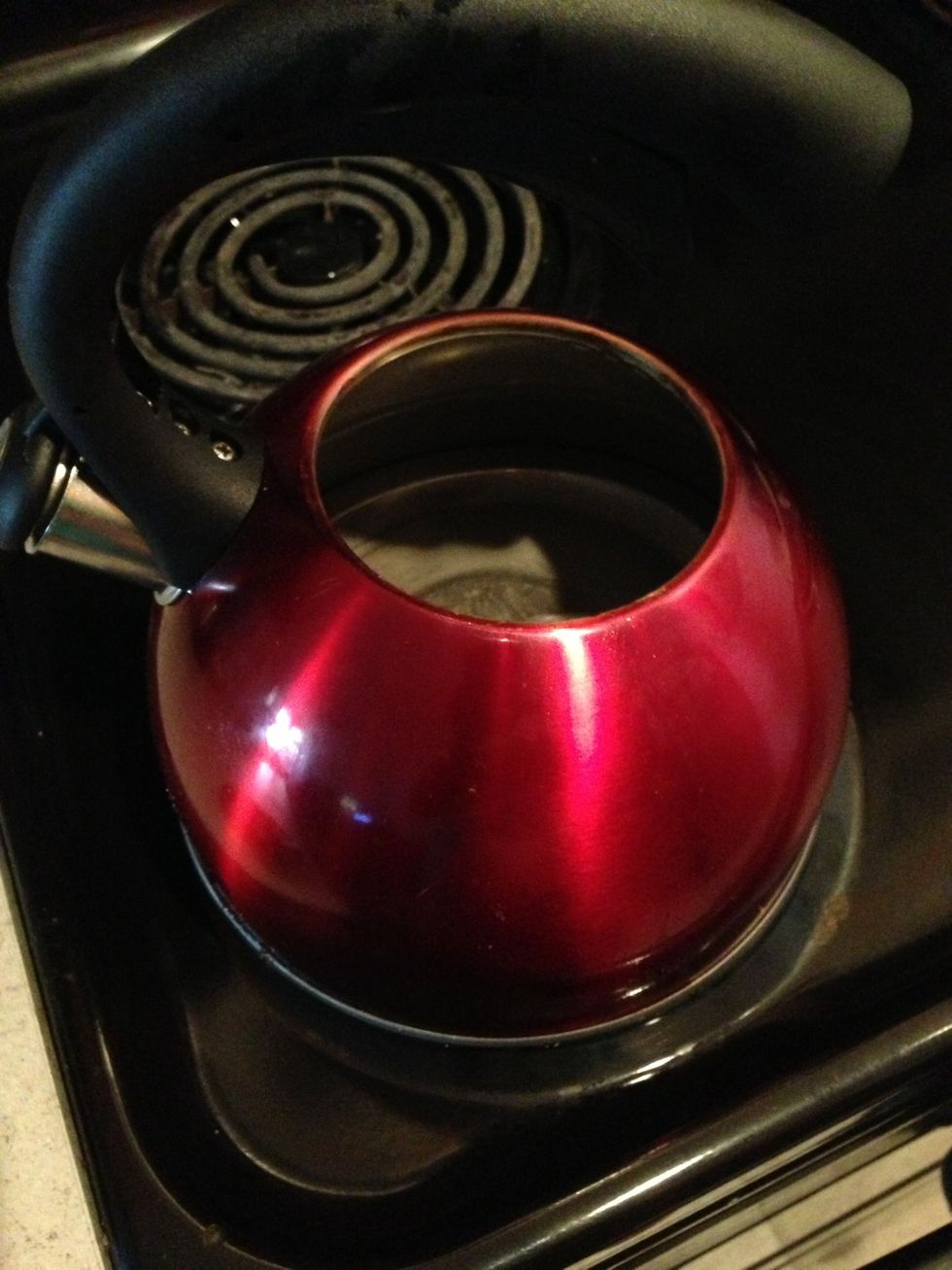 Pour water and turn on the stove