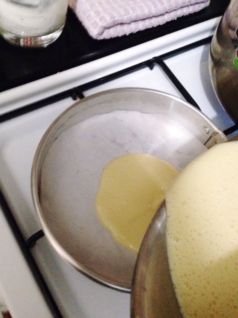 Pour your batter into baking pan. I'm using round alumunium baking pan (diameter 18cm)
