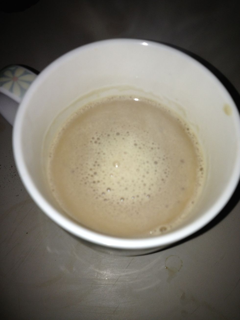 Pour your boiled water. Note: I didn't add the sugar in the mixture. I will tell you why in the next slide.