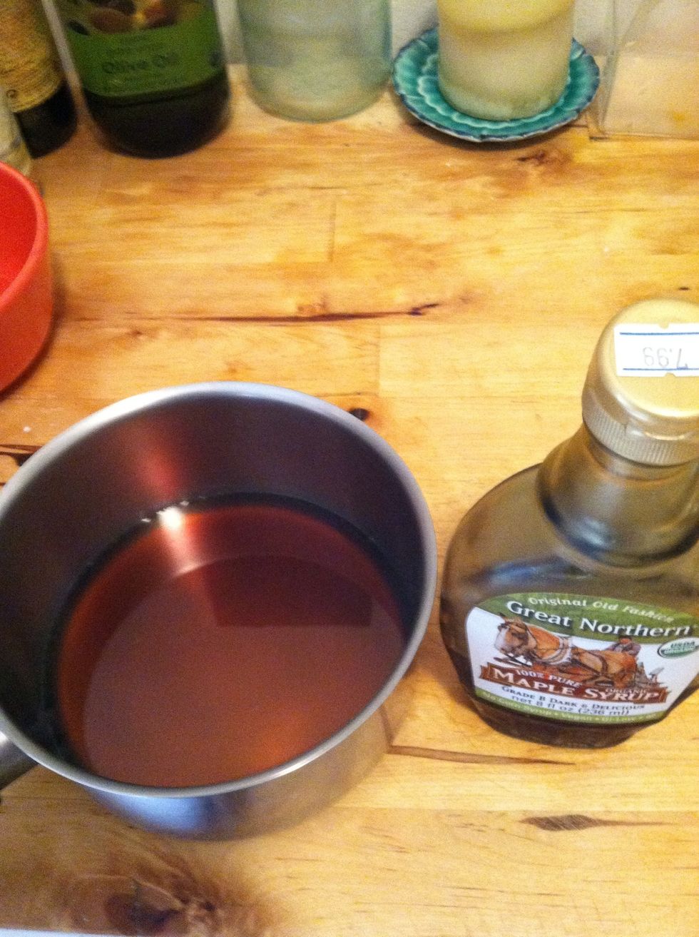 Pour your favorite syrup into a pan.
