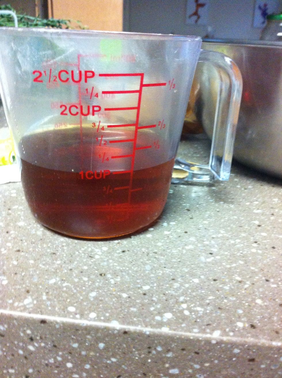 Pour your golden syrup in (I was making a double batch; never mind the whole cup)