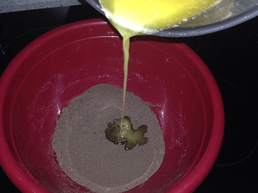 Pour your Graham's in a bowl and add your butter