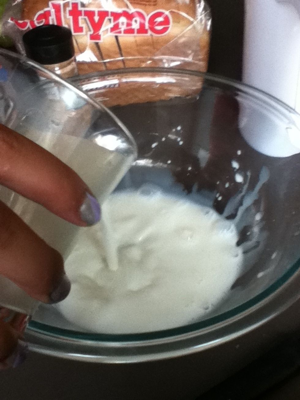 Pour your milk into a bowl! :)