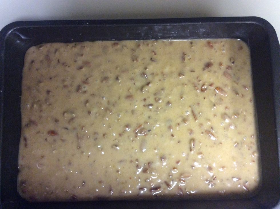 Poured into 9x13in. pan