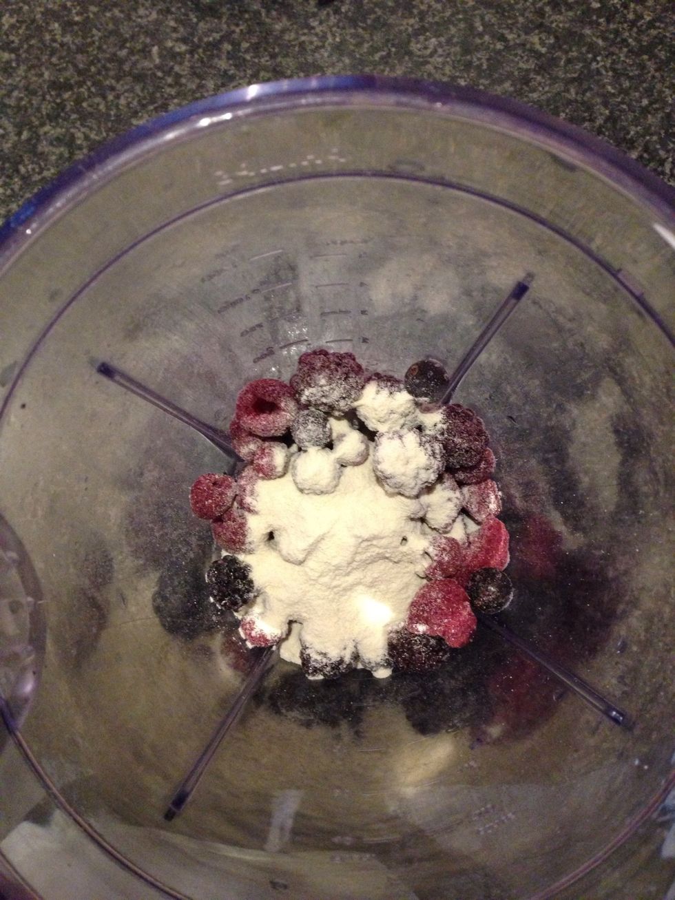 Powder into the blender...