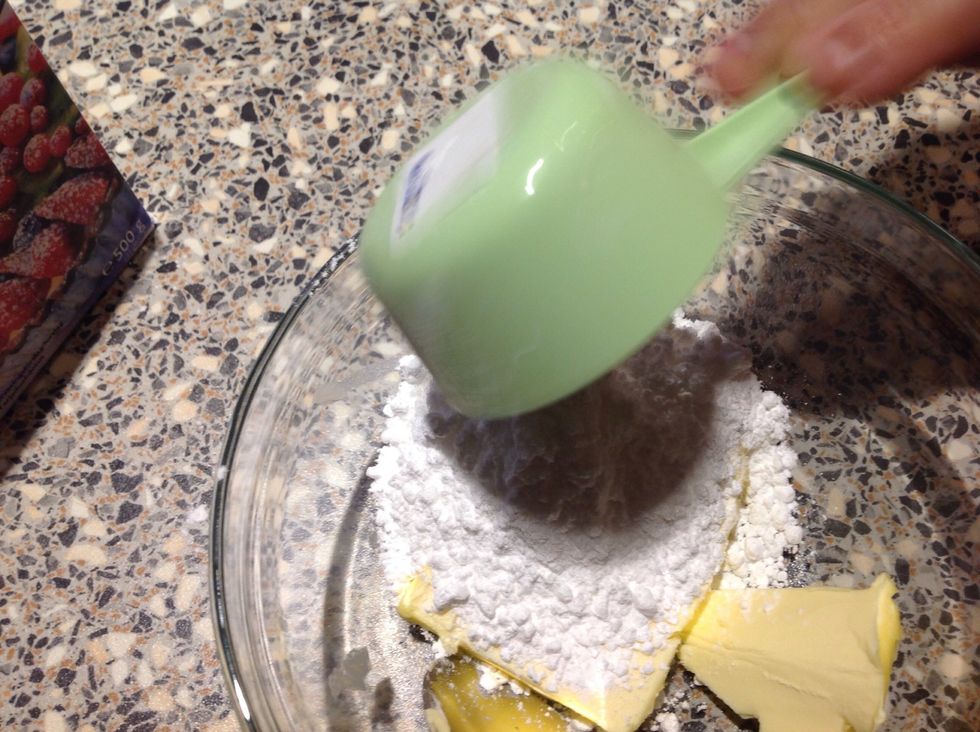 Powdered sugar and vanilla power 1dl powdered sugar 1 dsk vanilla powder