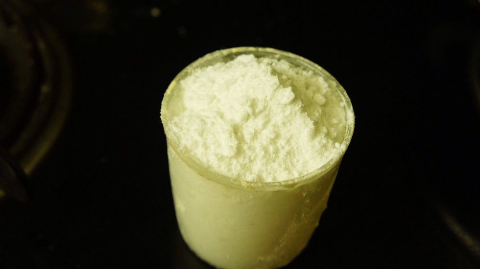Powdered sugar with cardamom powder..