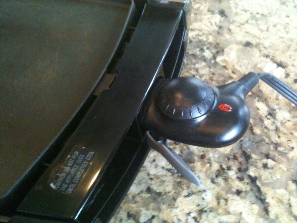 Pre-heat a griddle or frying pan on medium high.