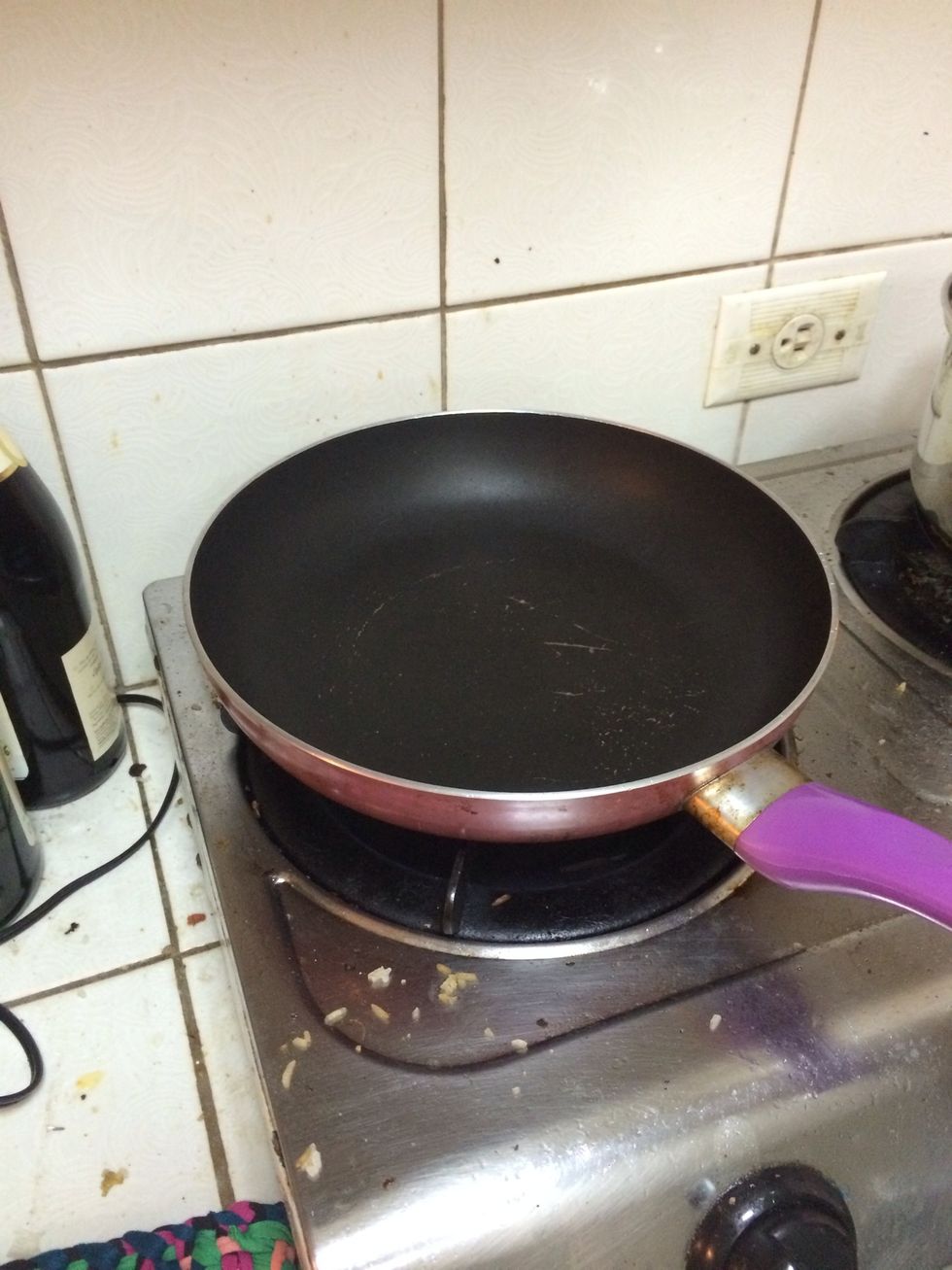 pre-heat frying pan