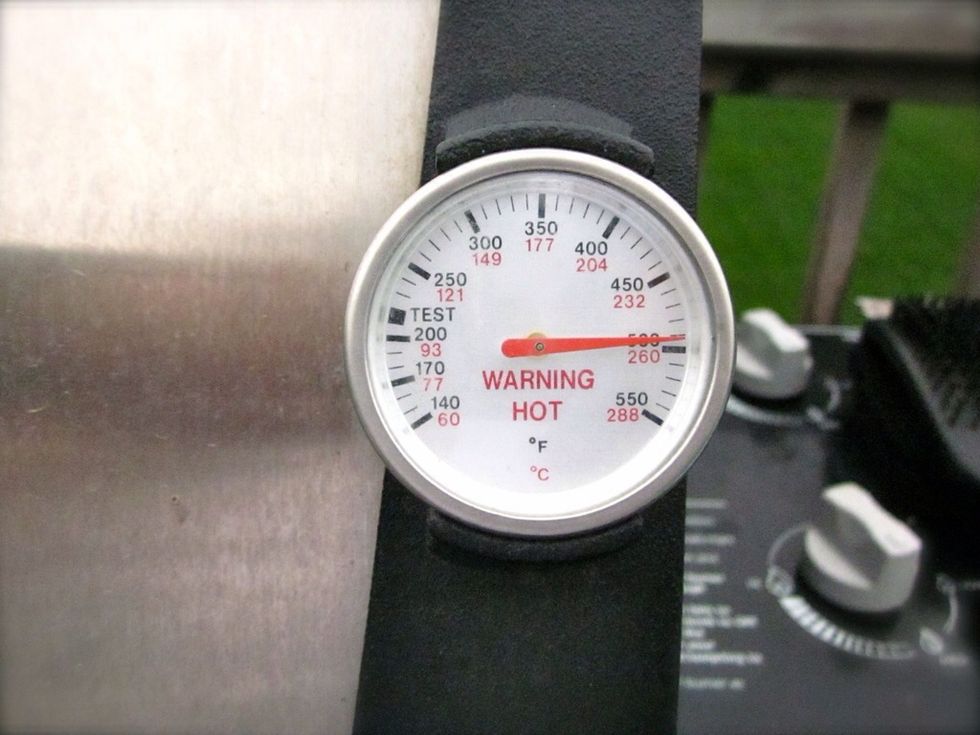 Pre-heat grill to 500F/260C and try your best to keep it at 500F/260C during the roast.