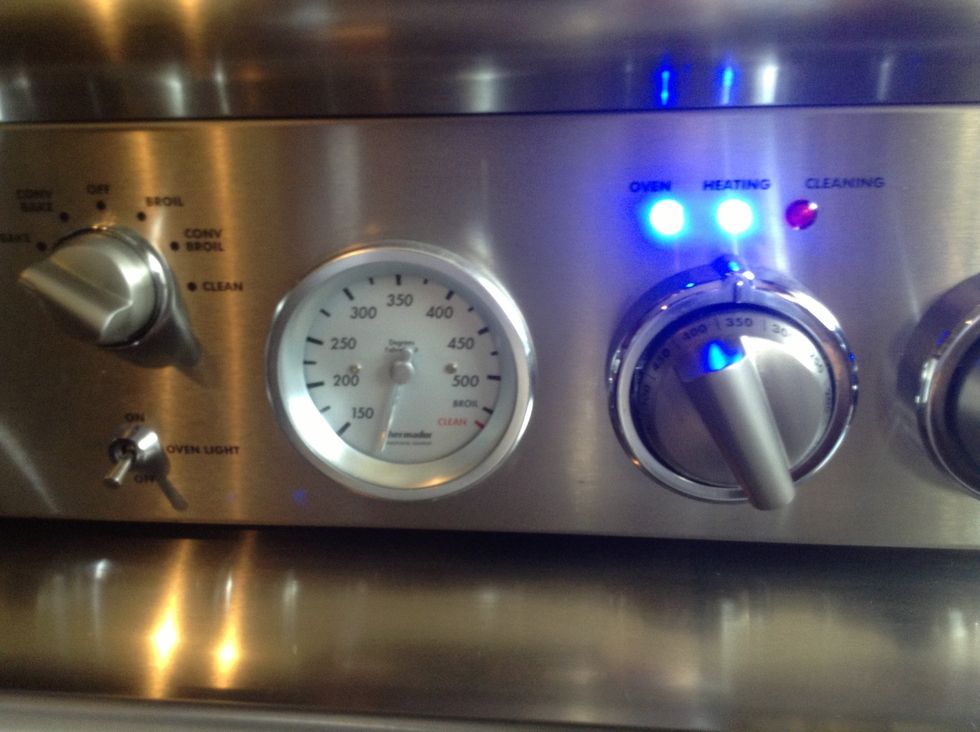 Pre-Heat oven at 350 degrees(F).