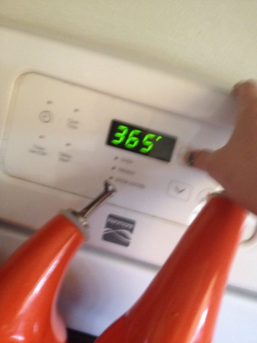 Pre-heat oven to 365