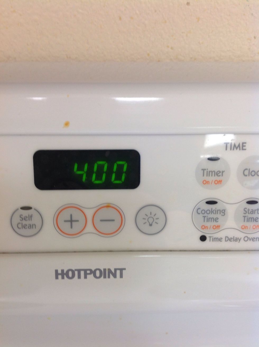 Pre-heat oven to 400 degrees, push start!