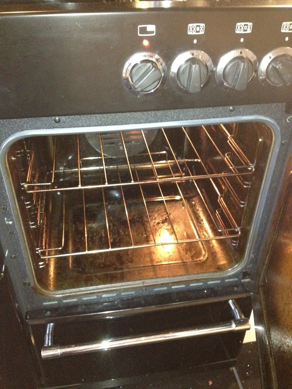 Pre heat oven to around 200*C