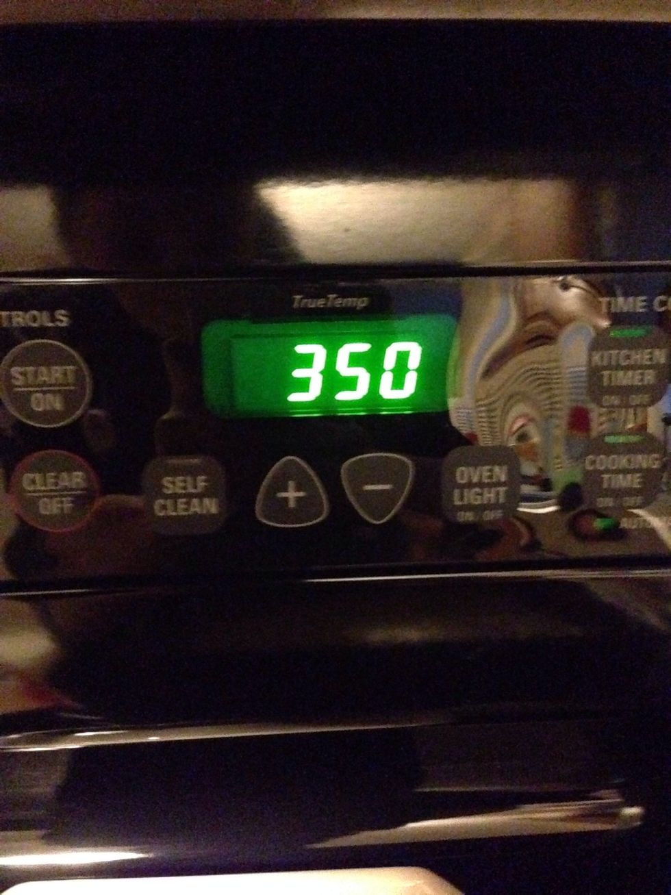 Pre heat the oven at 350 degrees