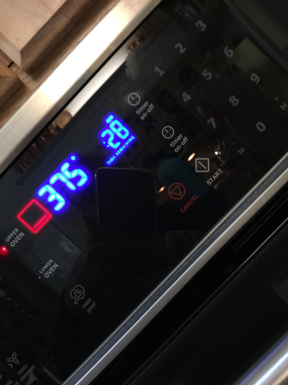 Pre-heat the oven now. You'll need it to pre-bake the crust. 375\u00b0 F.