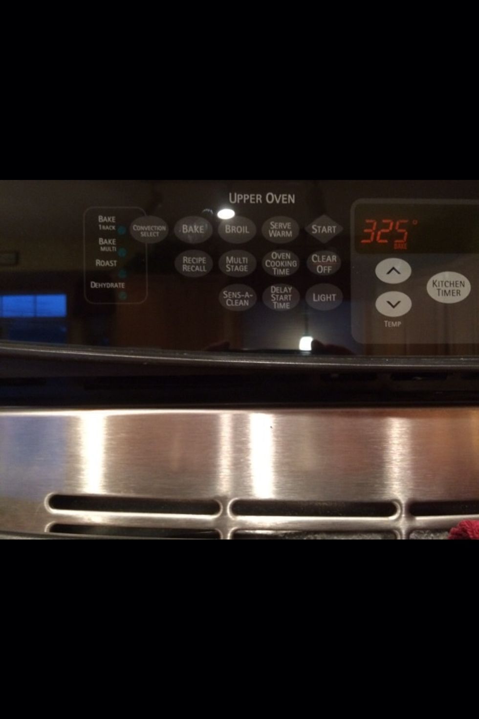 Pre-heat the oven to 325 degrees Fahrenheit