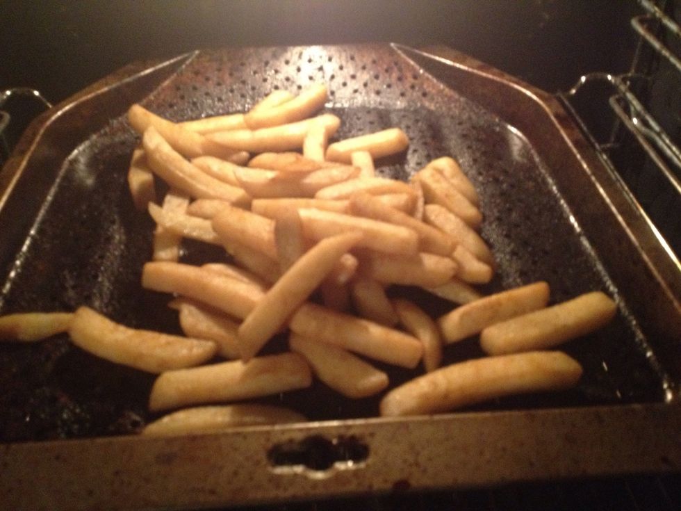 Pre heat your oven instructions are on the back of the bag , making your own 200\u00b0 till golden brown