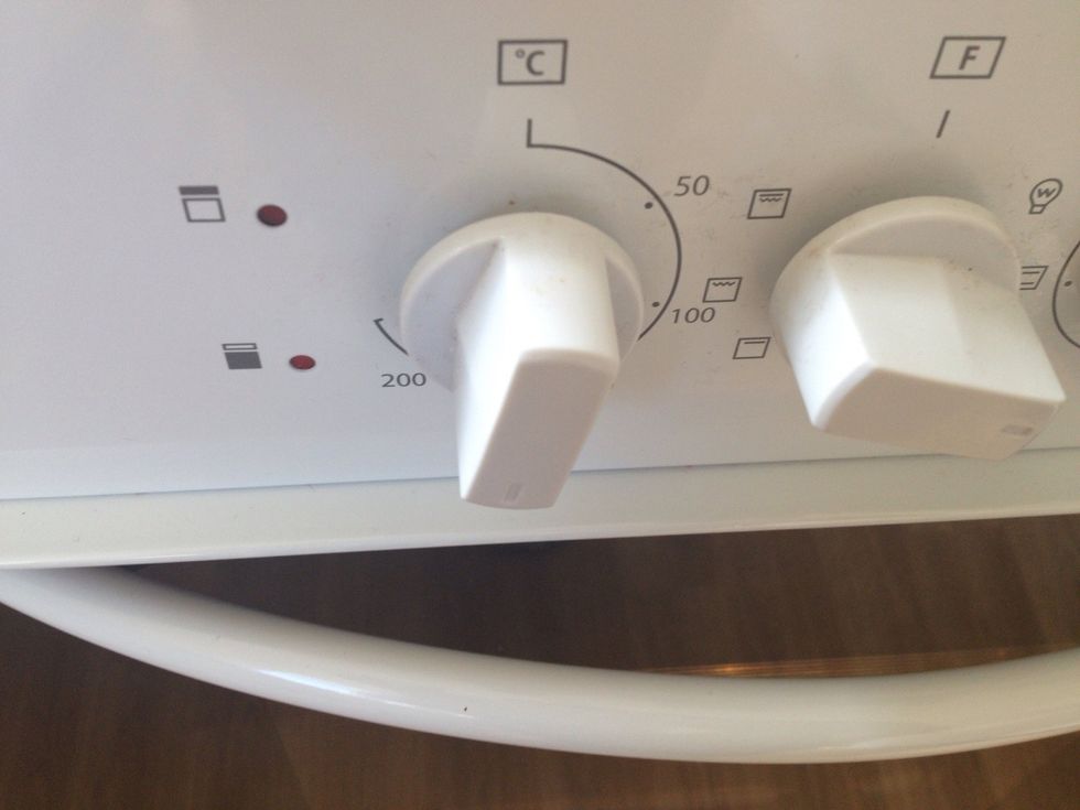 Pre heat your oven to 170\u00b0 Celsius/330\u00b0 Fahrenheit/Gas mark 5.