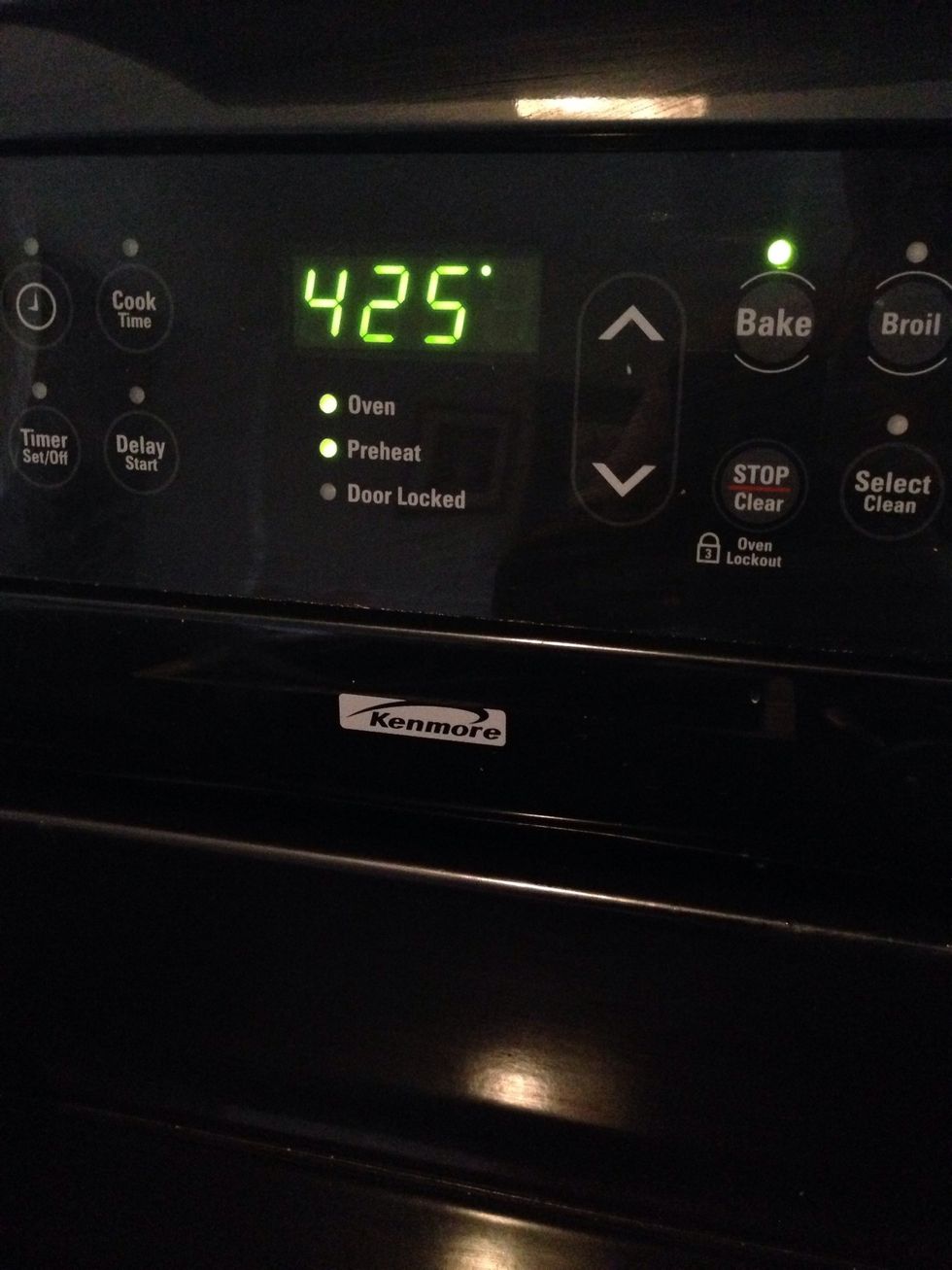 Pre-heat your oven to 425 degrees.
