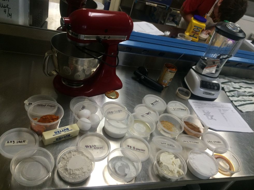 pre-measure and scale ingredients  preheat oven to 350