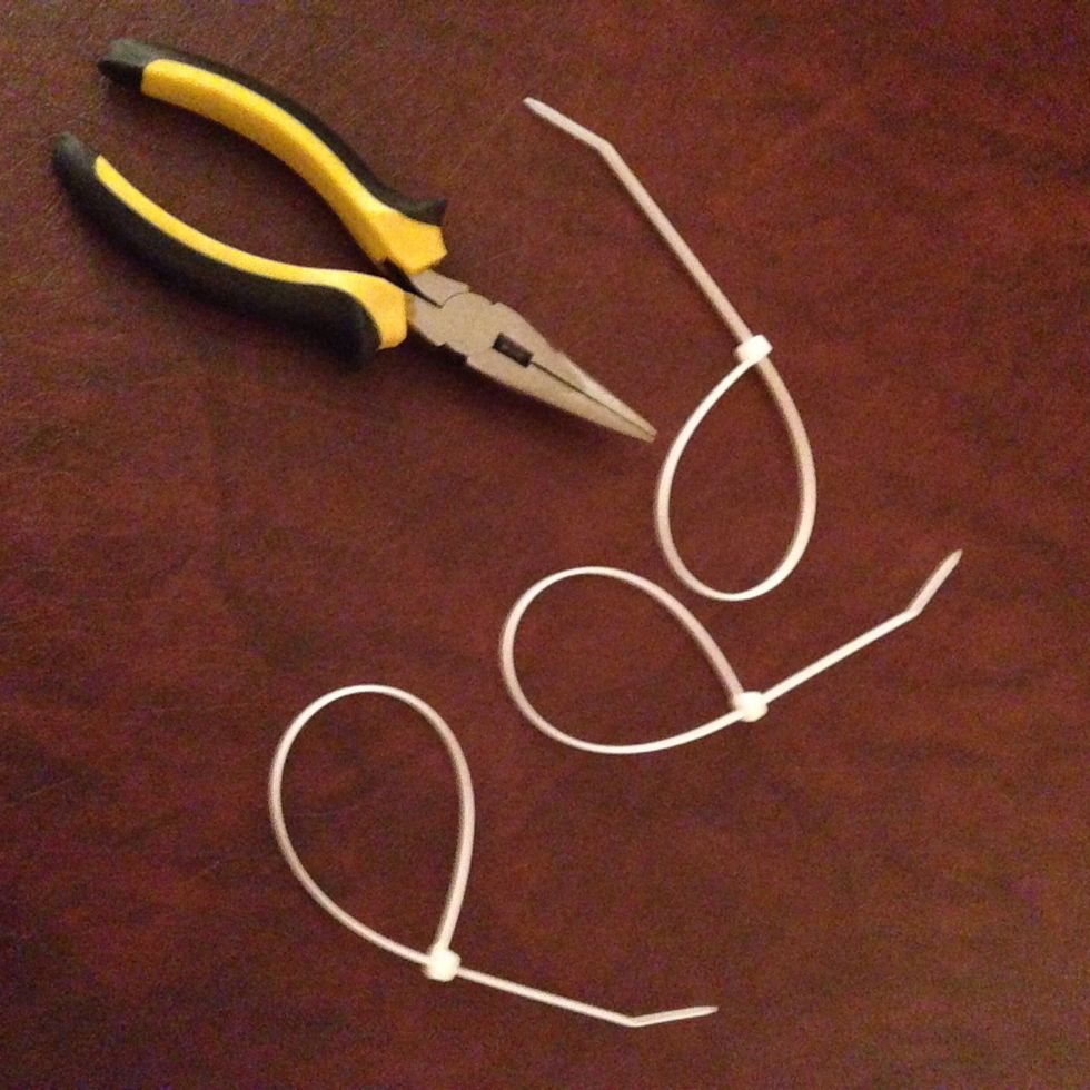 Pre thread the zip ties